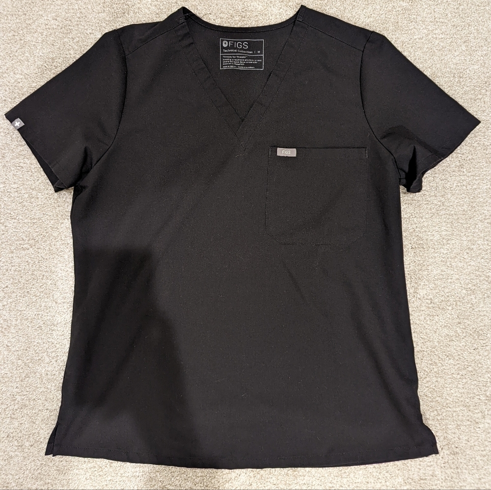 Figs Scrubs - Medium Top - Medium Bottom - Black